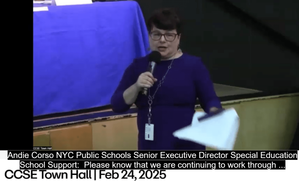 Andie Corso, NYC Public Schools Senior Executive Director of Special Education